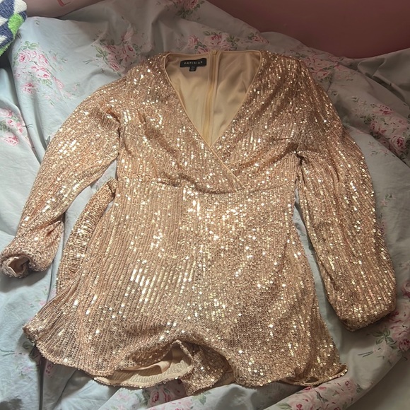 ASOS Pants - Gold Sequin Romper